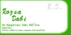 rozsa dabi business card